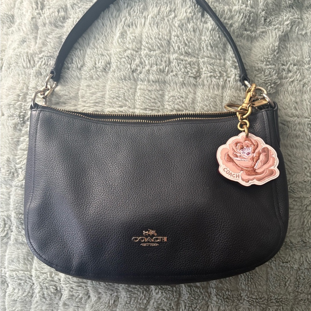 ❌SOLD❌Coach Black Crescent Shoulder Bag with Gold Hardware